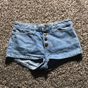 American Apparel MidRise Denim Shorts